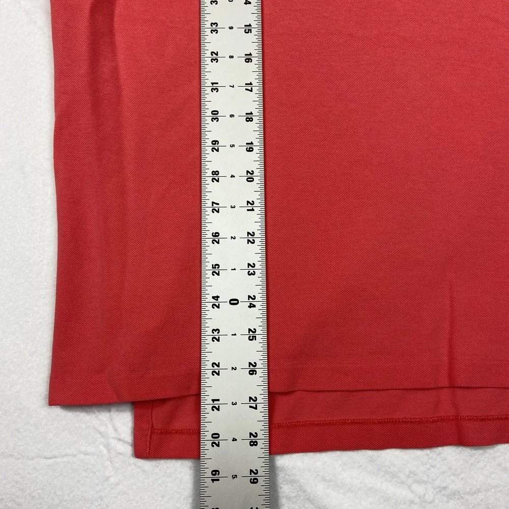 VTG Polo Ralph Lauren Polo Shirt Red Cotton Short Sleeve Blue‎ Pony Men SIze XL